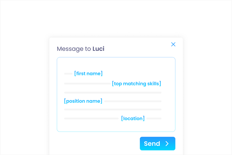 How to create personalized message templates to send to candidates